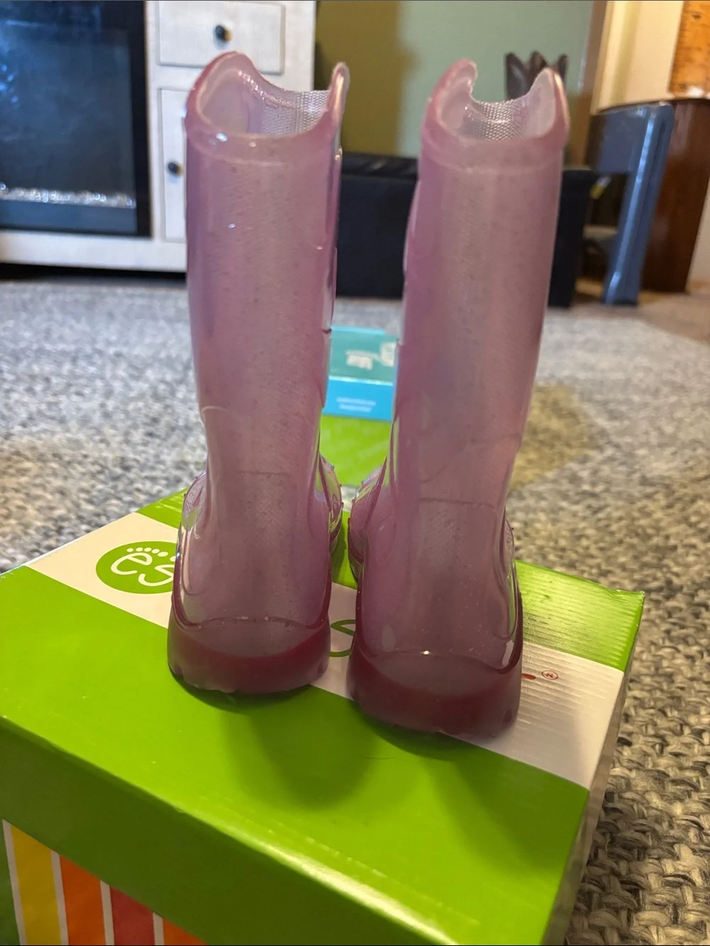 Kids' Glitter Purple Rain Boots by (unspecified)